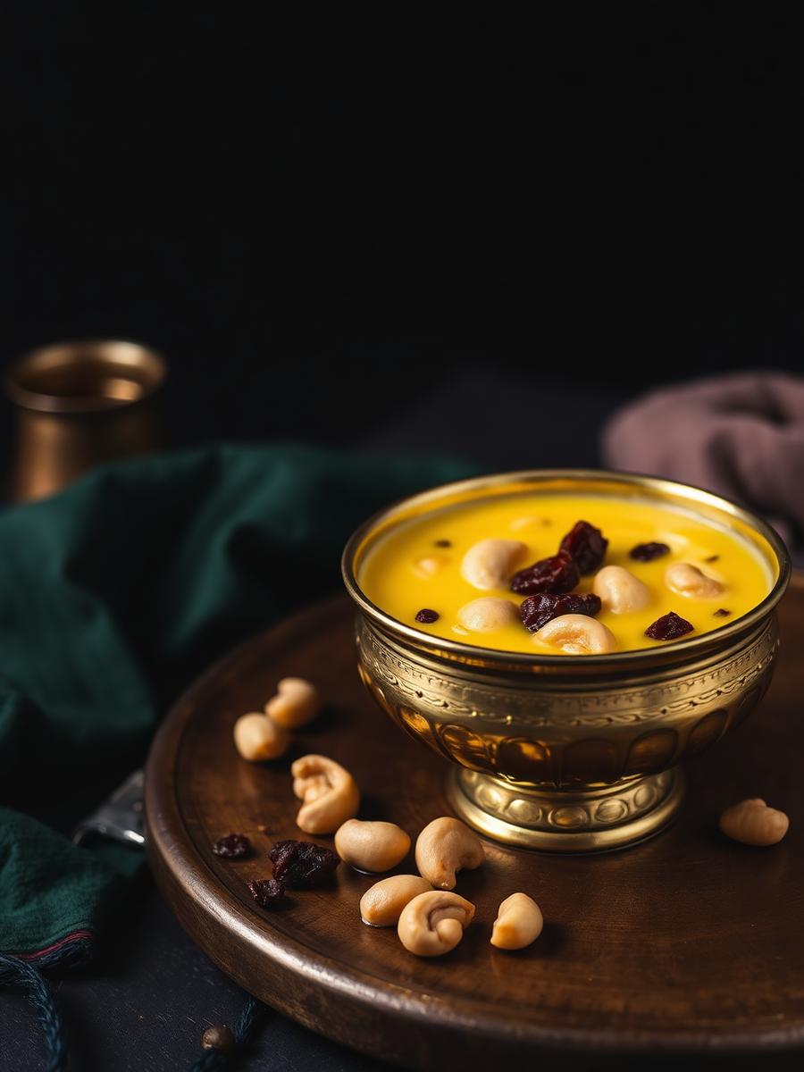 Payasam in brass bowl